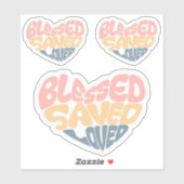 christendom gezegend gered geliefde sticker (Vel)