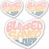 christendom gezegend gered geliefde sticker (Voorkant)