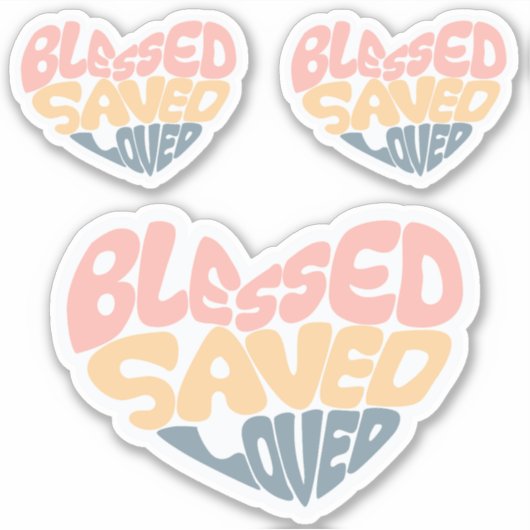 christendom gezegend gered geliefde sticker (Voorkant)