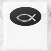 Christendom Ichthys vis Ovale Sticker (Tas)