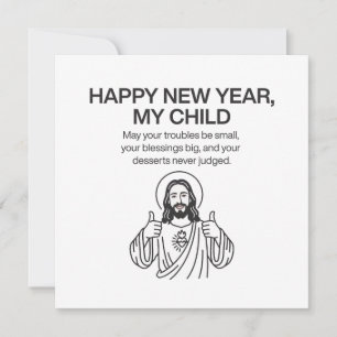 Christendom Nieuwjaar Jezus Feestdagenkaart