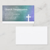 Christendom - Religieus Blauw Gradiënt Cross Kaart Visitekaartje (Voorkant / Achterkant)