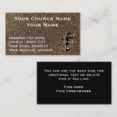 Christendom Religieus Classy Goud Zwart Kerk Visitekaartje (Voorkant / Achterkant)