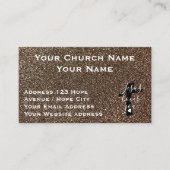 Christendom Religieus Classy Goud Zwart Kerk Visitekaartje (Voorkant)