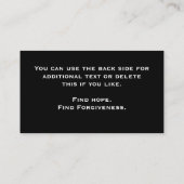 Christendom Religieus Classy Goud Zwart Kerk Visitekaartje (Achterkant)