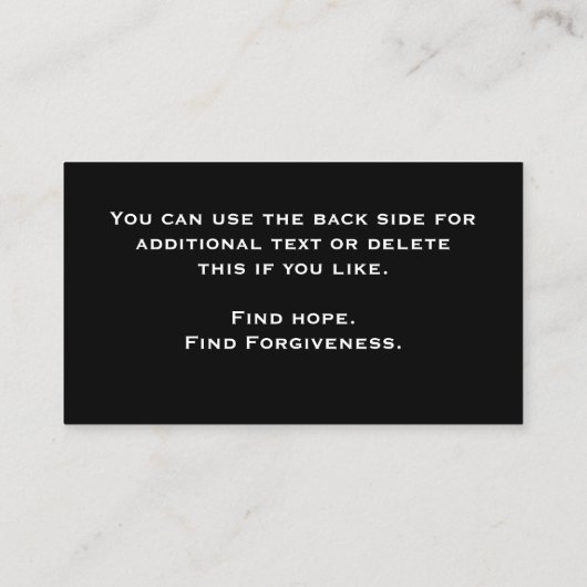 Christendom Religieus Classy Goud Zwart Kerk Visitekaartje (Achterkant)