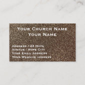 Christendom Religieus Classy Goud Zwart Kerk Visitekaartje (Voorkant)