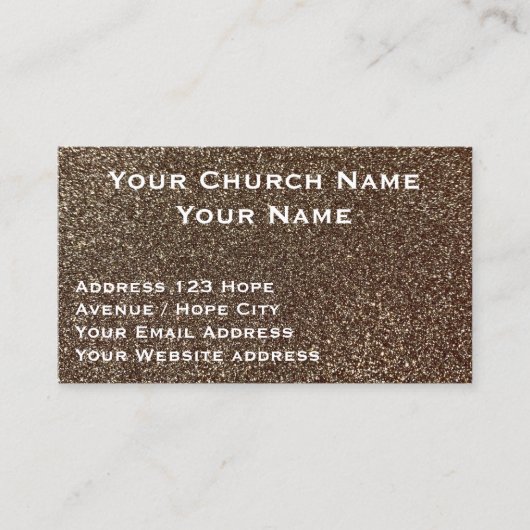 Christendom Religieus Classy Goud Zwart Kerk Visitekaartje (Voorkant)