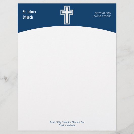 christendom | Religieus kruis Briefhoofd (Voorkant)