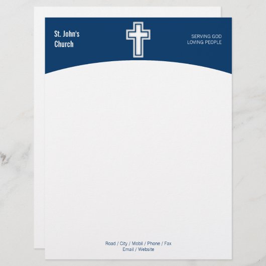 christendom | Religieus kruis Briefhoofd (Voorkant / Achterkant)