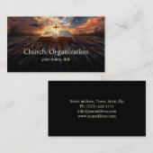 Christendom - Religieus Kruis en Bijbelse horizon Visitekaartje (Voorkant / Achterkant)