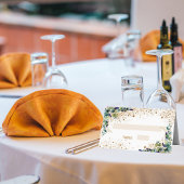 Christene eucalyptus goudglitter plaatskaartje