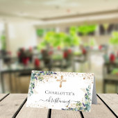 Christene eucalyptus goudglitter plaatskaartje