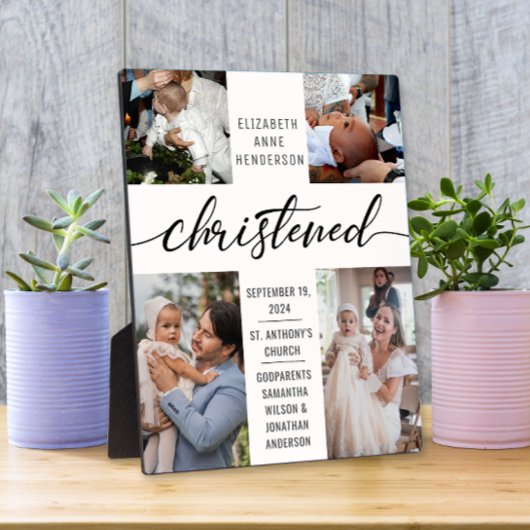 Christened Photo Collage Christening Keepomwille Fotoplaat