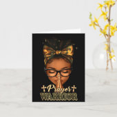 Christenen Gebedsstrijders Camo Afro-Amerikaans Kaart (Gele Bloem)