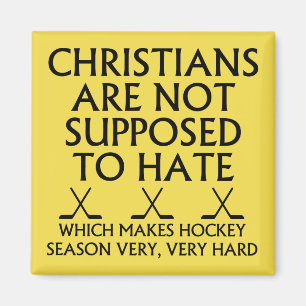 Christenen mogen hockey niet haten magneet