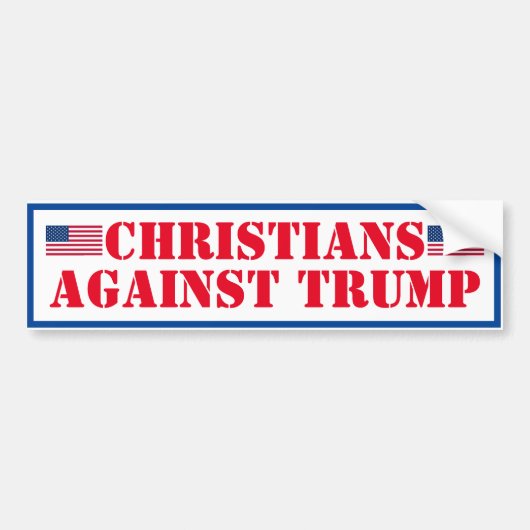 Christenen tegen Trump Bumpersticker (Voorkant)