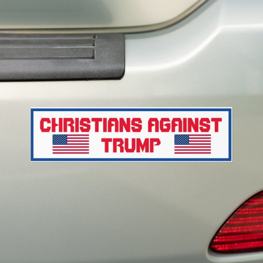 Christenen tegen Trump Bumpersticker (Op auto)