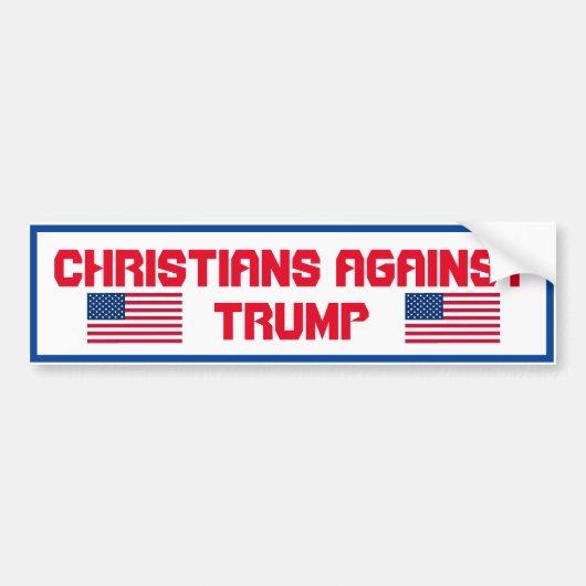 Christenen tegen Trump Bumpersticker (Voorkant)