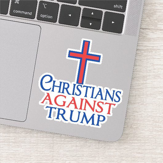 Christenen tegen Trump-laptop Sticker (Detail)