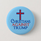 Christenen tegen Trump Ronde Button 5,7 Cm (Voorkant)