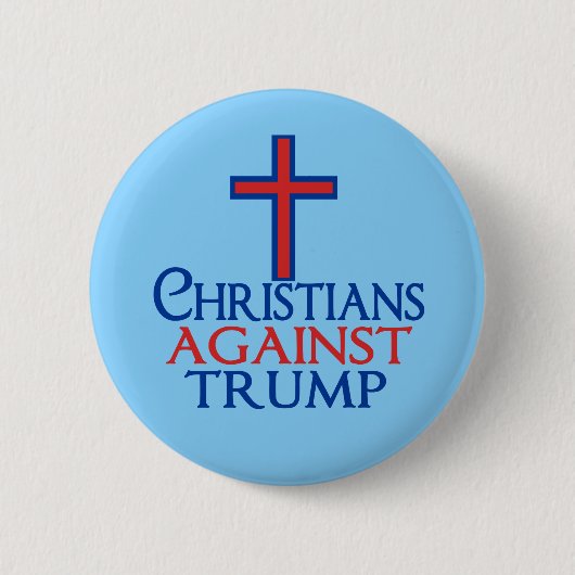 Christenen tegen Trump Ronde Button 5,7 Cm (Voorkant)