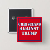 Christenen tegen Trump Vierkante Button 5,1 Cm (Voorkant /achterkant)