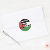 CHRISTENEN VOOR EEN GRATIS PALESTIJNSE VLAG ROOD Z RONDE STICKER (Envelop)