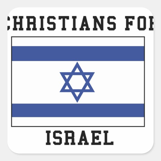 Christenen voor Israël Vierkante Sticker (Voorkant)