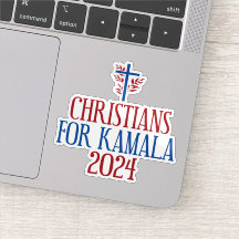 Christenen voor Kamala 2024 verkiezing Blauwe Lapt