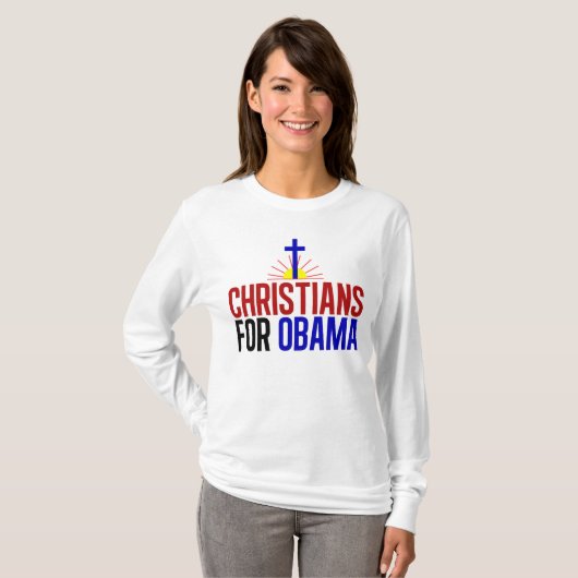 Christenen voor Obama T-shirt (Voorkant volledig)