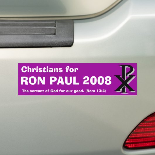 Christenen voor Ron Paul Bumpersticker (Op auto)