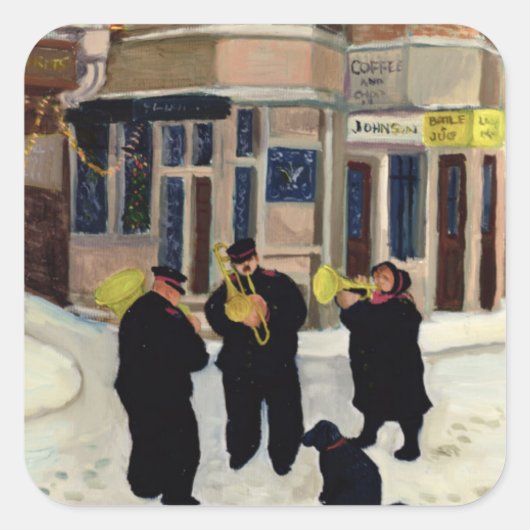 Christenen wakker! vierkante sticker (Voorkant)