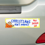 Christenen zijn niet perfect bumpersticker (Op auto)