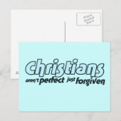 Christenen zijn niet perfect genoeg briefkaart (Voorkant / Achterkant)