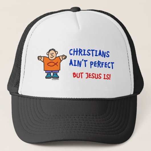 Christenen zijn niet perfect trucker pet (Voorkant)