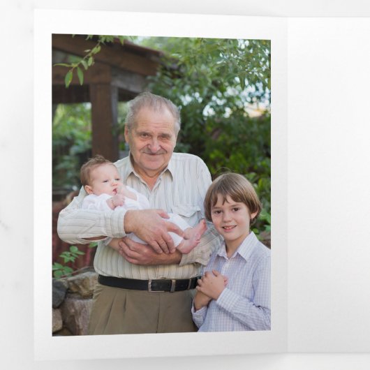 Christening 10 Foto Hartelijk dank Drieluik Kaart (Binnenzijde eerst)