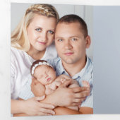 Christening 6 Foto roze Hartelijk dank Drieluik Kaart (Binnenzijde eerst)