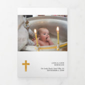 Christening 7 Foto Hartelijk dank, Tri Fold Kaart (Cover)