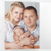 Christening 7 Foto Hartelijk dank, Tri Fold Kaart (Binnenzijde eerst)