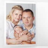 Christening 8 Foto Dank u wel Drieluik Kaart (Binnenzijde eerst)