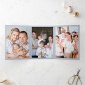 Christening 8 Foto Dank u wel Keepomwille Blue Drieluik Kaart (Binnen)