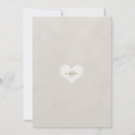 Christening | Angel Monogram Kaart (Achterkant)