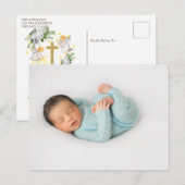 Christening Angels Glitter Bedankt Briefkaart (Voorkant / Achterkant)