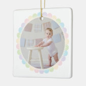 Christening Baptism Baby's eerste kerstfoto Keramisch Ornament (Links)