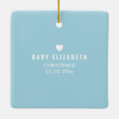 Christening Baptism Baby's eerste kerstfoto Keramisch Ornament (Achterkant)
