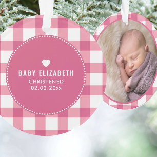 Christening Baptism Cute Baby Girl Kinderen Foto R Ornament