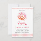 Christening, Baptism Gepersonaliseerd Girl's Invit Kaart (Voorkant)