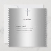 Christening Baptism Silver Photo Lijst Bow Kaart (Achterkant)