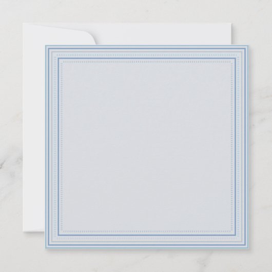 Christening Baptism Simple Script Blue Modern Aankondiging (Achterkant)